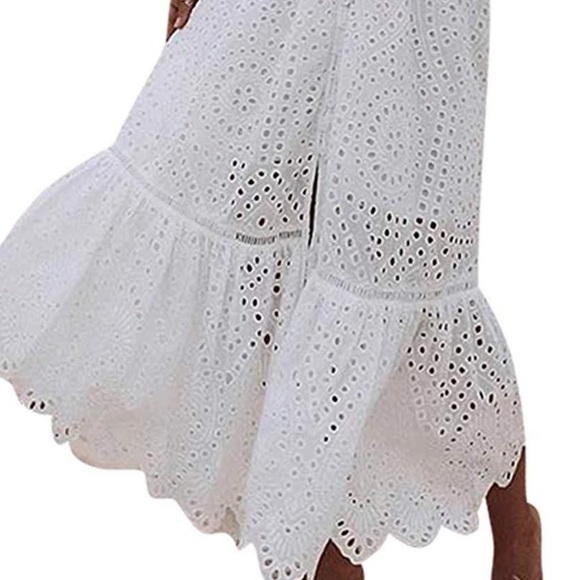 BerryGo Embroidery Pearl Button  Maxi Dress - Picture 2 of 10